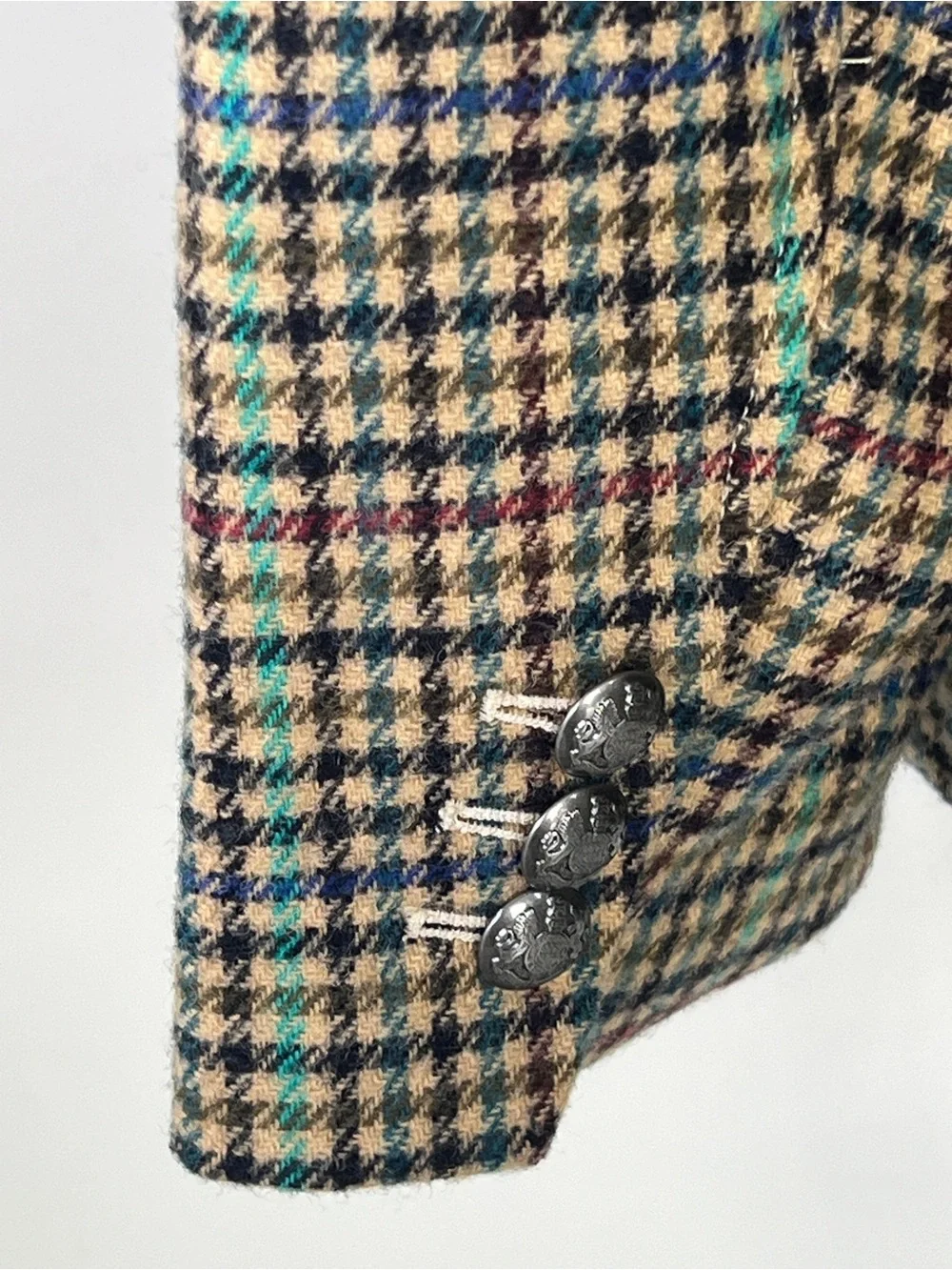 EUC! Talbots  Houndstooth Shetland Wool Blend Blazer Size 14W